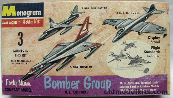Monogram 1/240 Bomber Group B-66A B-58 B-57B, P408-49 plastic model kit